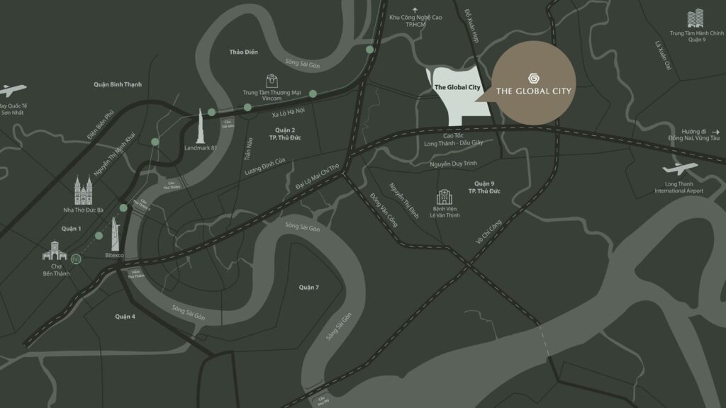 Vị trí dự án The Global City Quận 2 của tập đoàn Masterise Homes