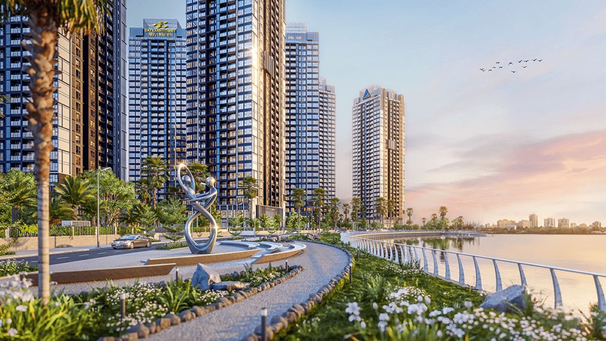 Đường chạy bộ và công viên bờ sông tại Căn Hộ The Prive