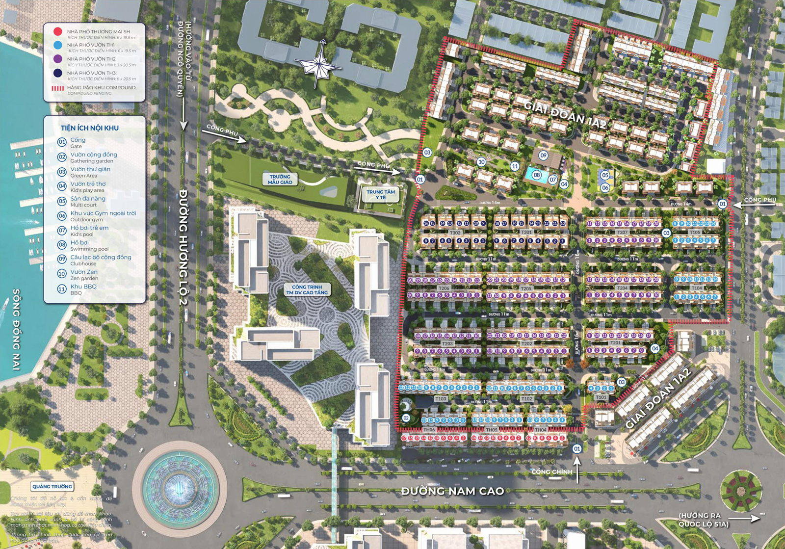 Mặt bằng tiện ích IZUMI CITY