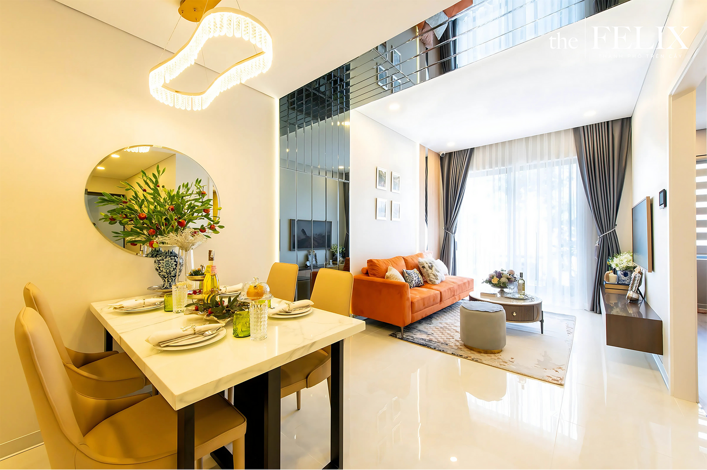 Nhà mẫu căn hộ 02 phòng ngủ dự án The Felix