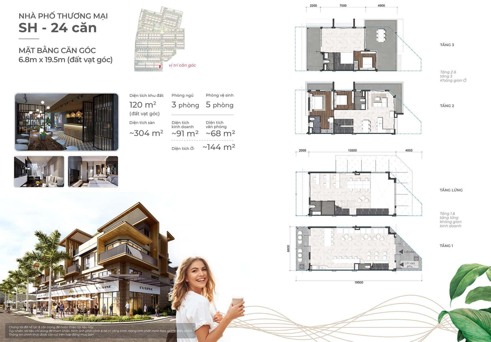 Nhà phố thương mại căn gốc